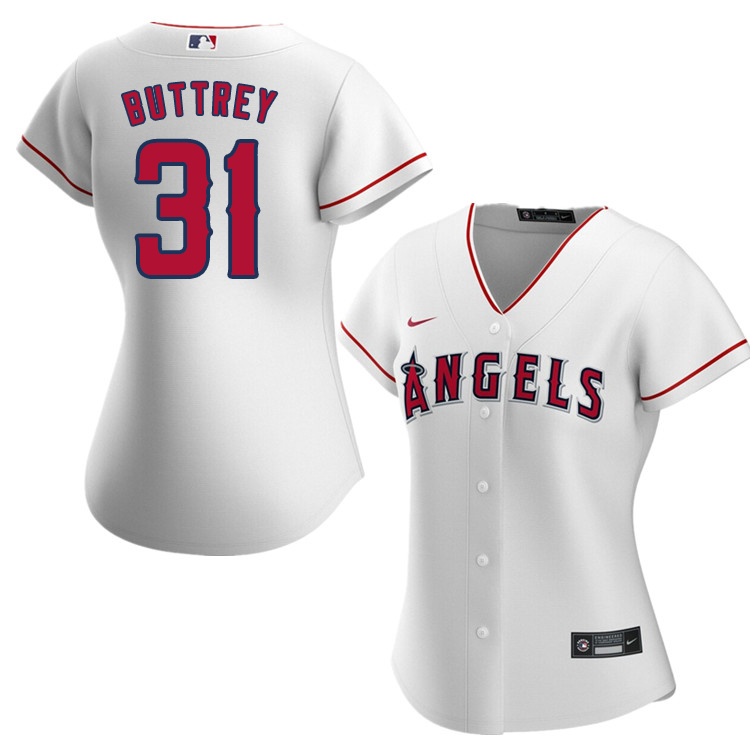 Nike Women #31 Ty Buttrey Los Angeles Angels Baseball Jerseys Sale-White